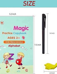 Magic Book for Kids, Sank Magic Practice Copybook, (4 Book+10 Refill+1 Pen+1 Grip) | Buy 1 Set get 1 Set Free**
