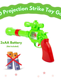 Battery Operated 3D Projection Strike Toy Gun with Vibrant Light & Sound Effects for Kids/Gifts/Toddlers
