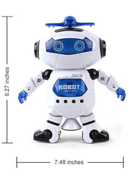 Dancing Naughty Robot with 3D Flashing Lights & Music for Kids, Battery Operated, Multi Color (360 Degree Dancing Smart Robot)
