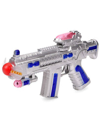 1435 Space Gun Toy for Kids with Sound & led Matrix Flashing Rotating Blades | Blasting Sound & Colorful Light Effects. | pubg Gun for Kids- Multi Color
