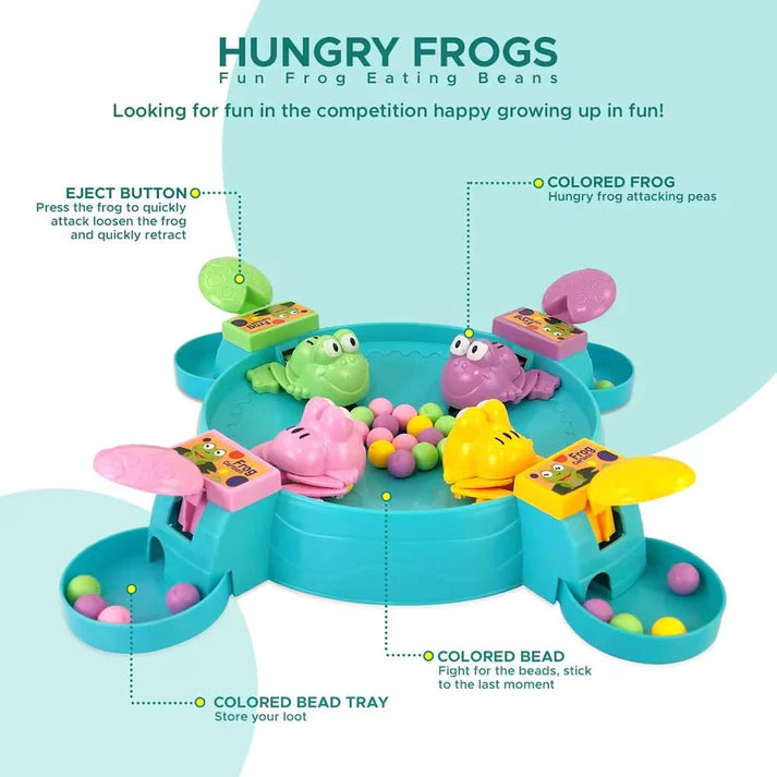 Hungry Frog Eating Beans Games Toys for Kids with Multiplayer Classic Board Games for Kids Toddler