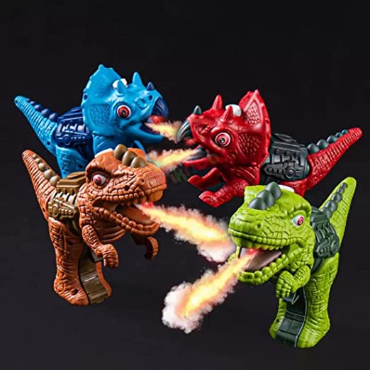 1742 Mini Dinosaur Dino Machine Gun Toy with Spray Smoke Effect, For Toddlers Age -2,3,4 & above Year Old - Mulit-Color