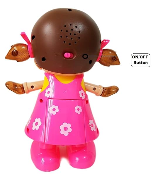 Musical Dancing Doll with Flashing Lights, Walking Singing Doll Musical Toys for 3+ Years Kids, Girls, Boys - Multicolor