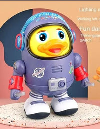 Dancing Space Duck Toy Battery Operated Toy Figure with Lights and Sounds, Dancing Robot with Space Elements Designed for Infants,Babies,Kids (Pack of 1)
