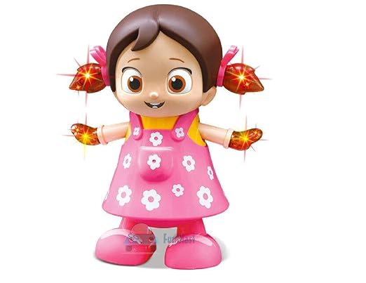 Musical Dancing Doll with Flashing Lights, Walking Singing Doll Musical Toys for 3+ Years Kids, Girls, Boys - Multicolor