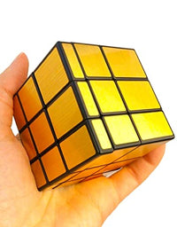 2001 3x3 Golden Mirror Puzzle Cube 3x3 Speed Magic Cube
