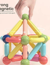 Magnetic Sticks Building Blocks Toy for Kids, Magnetic Balls and Rods Set Kids Montessori Toys Stacking Toys for Kids Age 3+ Years (25 Pcs)
