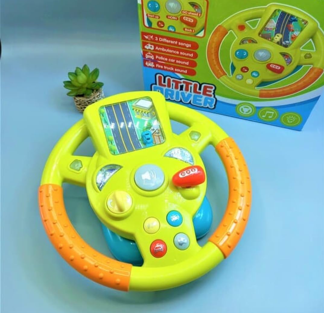 Little Driver Steering Wheel Toy with Music, Games & Vehicle Sounds