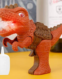 1742 Mini Dinosaur Dino Machine Gun Toy with Spray Smoke Effect, For Toddlers Age -2,3,4 & above Year Old - Mulit-Color
