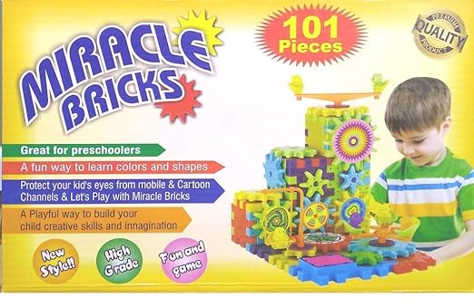 Miracle Bricks Building Block Game For Kids (Multicolor), 101 Pcs