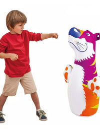 1450 Hit Me Inflated Toy for Kids Inflatable Tiger Toy Water Filled Base BOP for Toddlers PVC Punching Bag for Kids (Multi)
