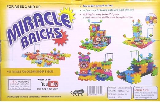 Miracle Bricks Building Block Game For Kids (Multicolor), 101 Pcs