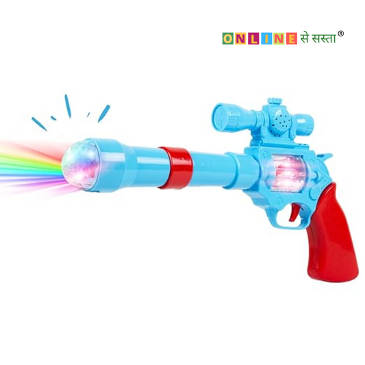 Battery Operated 3D Projection Strike Toy Gun – Interactive Light & Sound Toy for Kids
