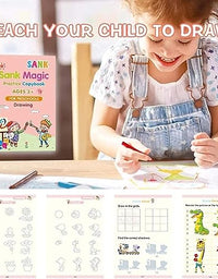 Magic Book for Kids, Sank Magic Practice Copybook, (4 Book+10 Refill+1 Pen+1 Grip) | Buy 1 Set get 1 Set Free**
