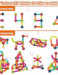 Magnetic Sticks Building Blocks Toy for Kids, Magnetic Balls and Rods Set Kids Montessori Toys Stacking Toys for Kids Age 3+ Years (25 Pcs)
