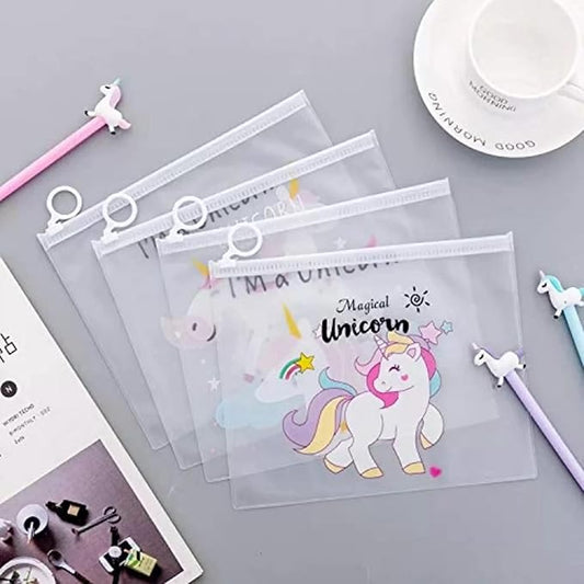 Adorable Unicorn Pencil & Travel Pouch – A Magical Gift for Girls (set of 8 pcs)