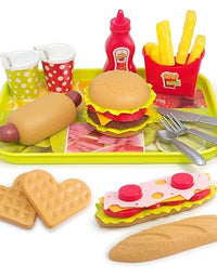 Pretend Play Food Set , Removable Food Toys Burger Combo and Assortment
