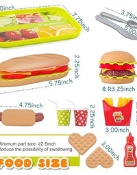 Pretend Play Food Set , Removable Food Toys Burger Combo and Assortment
