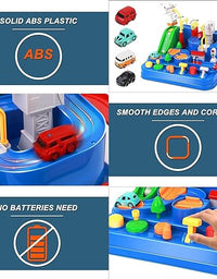 Car Race Tracks for Boys Car Adventure Toys for 3+ Year Kids, City Rescue Preschool Educational Toy Vehicle Puzzle Car Track Playsets for Toddlers (Car Race Track)
