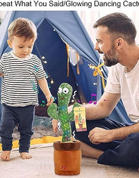 Dancing Cactus Talking Toy, Cactus Plush Toy, Wriggle & Singing Recording Repeat What You Say Funny Education Toys
