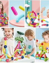 Magnetic Sticks Building Blocks Toy for Kids, Magnetic Balls and Rods Set Kids Montessori Toys Stacking Toys for Kids Age 3+ Years (25 Pcs)
