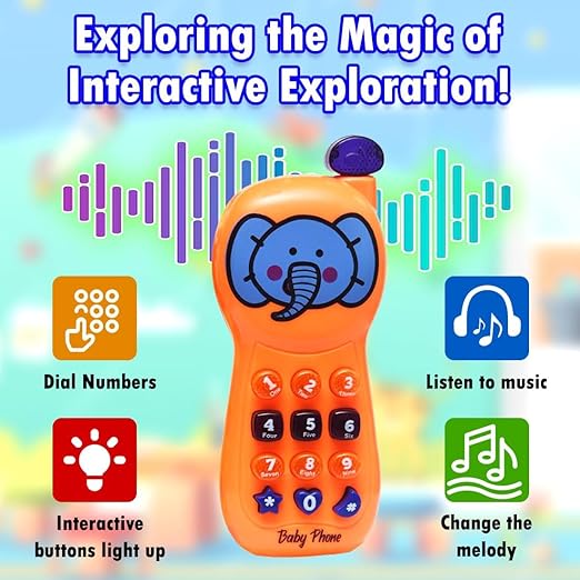 Battery Operated Role Play Musical Phone Toy for Kids