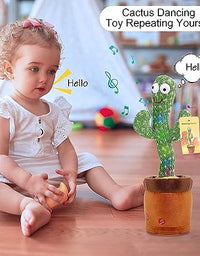 Dancing Cactus Talking Toy, Cactus Plush Toy, Wriggle & Singing Recording Repeat What You Say Funny Education Toys
