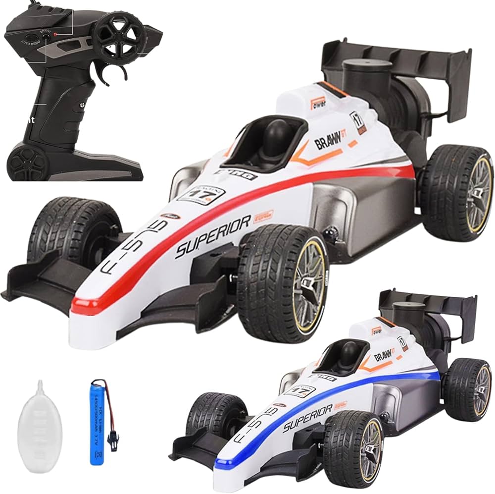 High-Speed RC Car Remote Control 2WD F1 Car | Formula Car Toys for Kids with  Light and Flame | Rechargeable