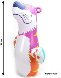 1450 Hit Me Inflated Toy for Kids Inflatable Tiger Toy Water Filled Base BOP for Toddlers PVC Punching Bag for Kids (Multi)
