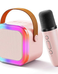 Karaoke Colorful Bluetooth Speaker with Mic System for Home Singing Magic Ai Voice Changer Portable Mini Wireless Speaker for House Parties Birthday Gifts Events
