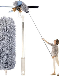 Microfiber Feather Extendable Duster with extra-long pole & Bendable head
