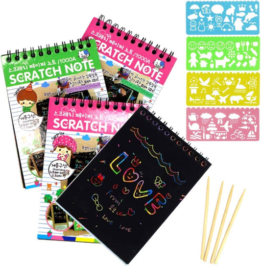 Rainbow Scratch Paper Notepad (Medium Size)