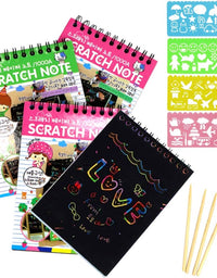 Rainbow Scratch Paper Notepad Medium Size
