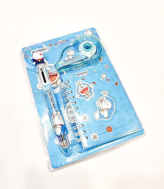 Doremon stationery set with correction tape