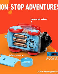 Battery Operated Gear Transparent Train Engine Toy with LED Lights and Musical Sound | Bump & Go Action Toy Train Engine for Kids
