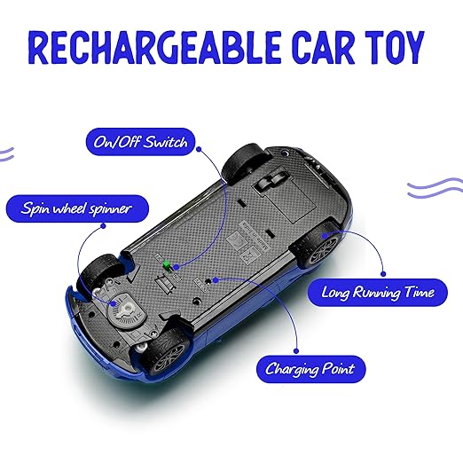 Rechargeable Remote Control Car Toy | Power Source: Lithium Rechargeable Battery for Car (Included)