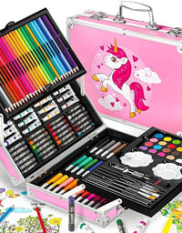 Deluxe Art Drawing Colour Suitcase Kit Set for Kids

