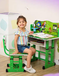 Kids study Table & Chair with Adjustable Height | Engineered Wood Study Table
