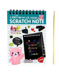 Rainbow Scratch Paper Notepad Medium Size
