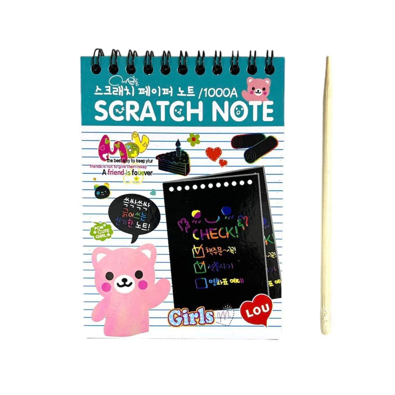 Rainbow Scratch Paper Notepad Medium Size