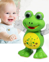 Musical and Dancing Frog Toy with Lights, Dancing Walking Toys, Baby Infant Toy Learning Development
