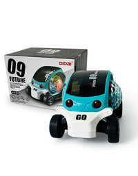 360 Degree Rotating Stunt Car, Bump and Go Toy with 4D Lights and Sounds Musical Car Toy 09 Future Car 3+ Years (Blue)
