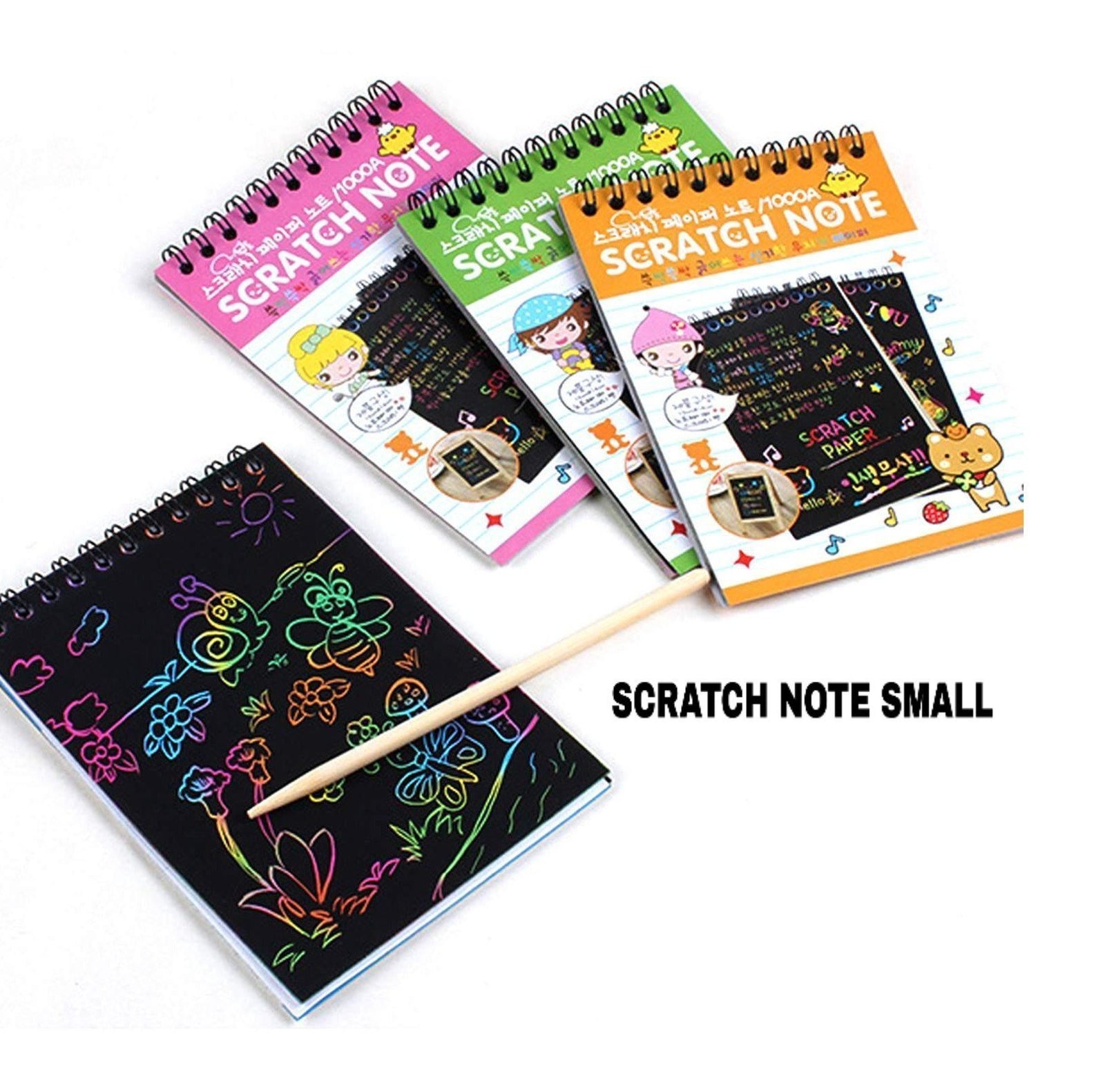 Rainbow Scratch Paper Notepad Medium Size