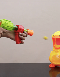 Hungry Duck Feeding Shooting Game Gun Toy With Electronic Target, With Lcd Score Record, Sound, 12 Soft Foam Balls
