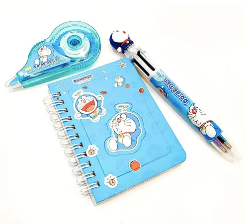 Doremon stationery set with correction tape