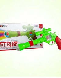 Battery Operated 3D Projection Strike Toy Gun with Vibrant Light & Sound Effects for Kids/Gifts/Toddlers
