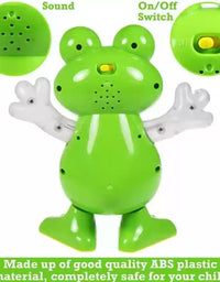 Musical and Dancing Frog Toy with Lights, Dancing Walking Toys, Baby Infant Toy Learning Development
