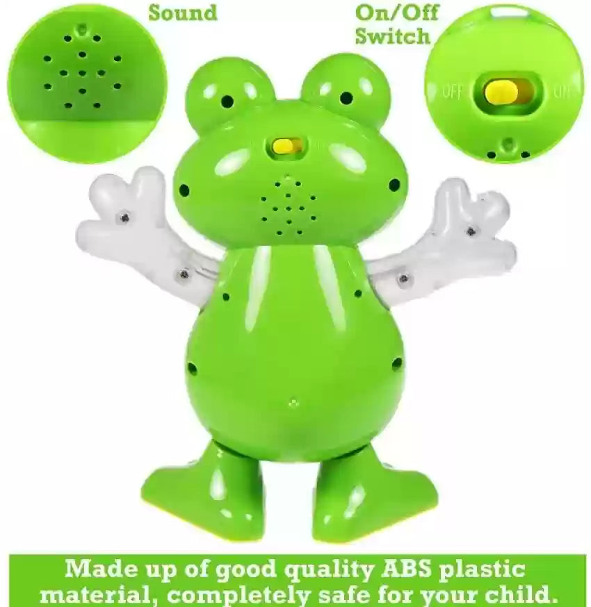 Musical and Dancing Frog Toy with Lights, Dancing Walking Toys, Baby Infant Toy Learning Development