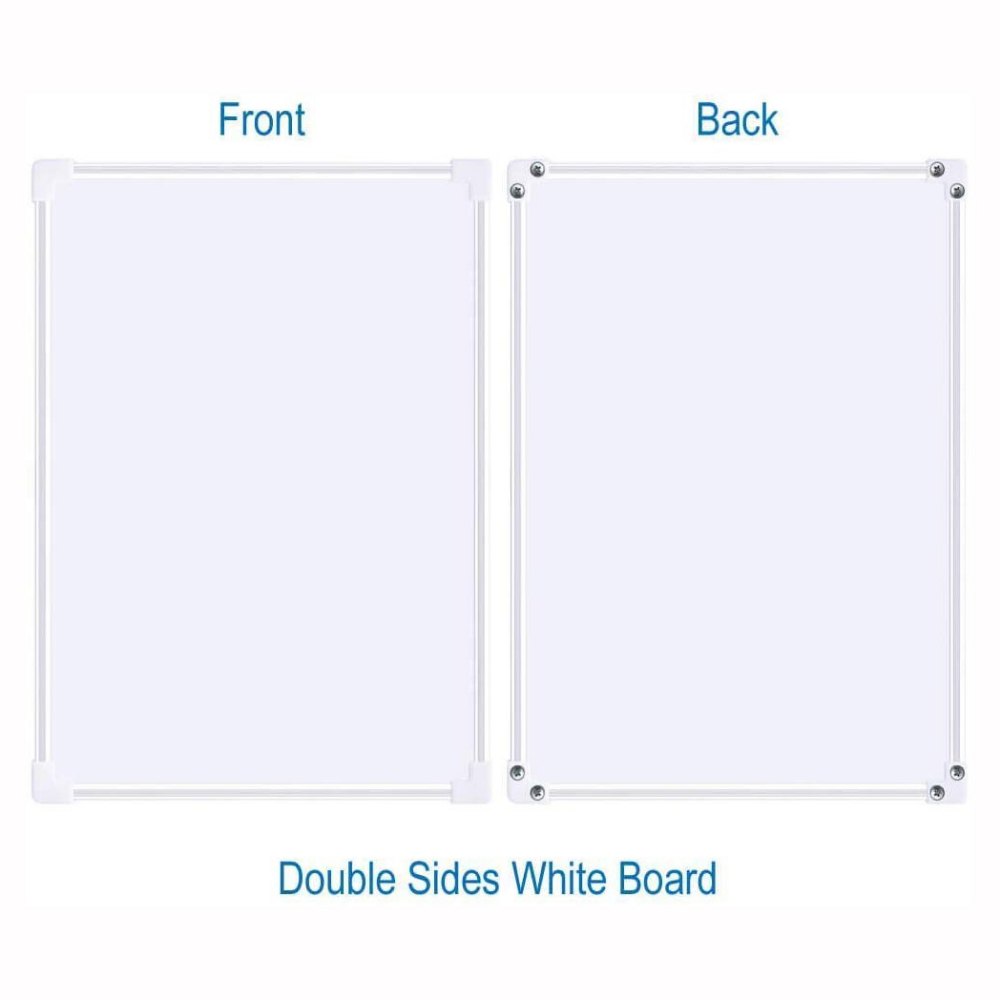 Double Sided Magnetic Writing and Drawing Board Aluminium Frame (Size-20x30CM)