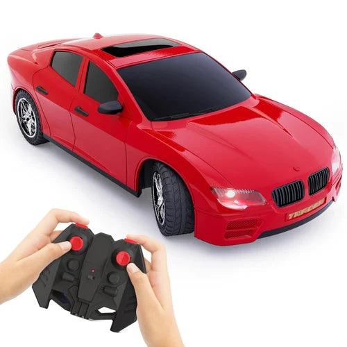 Rechargeable Remote Control Car with Glowing Headlights for Kids